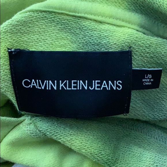 L- Calvin Klein Jeans tie dye cropped hoodie - Picture 9 of 12